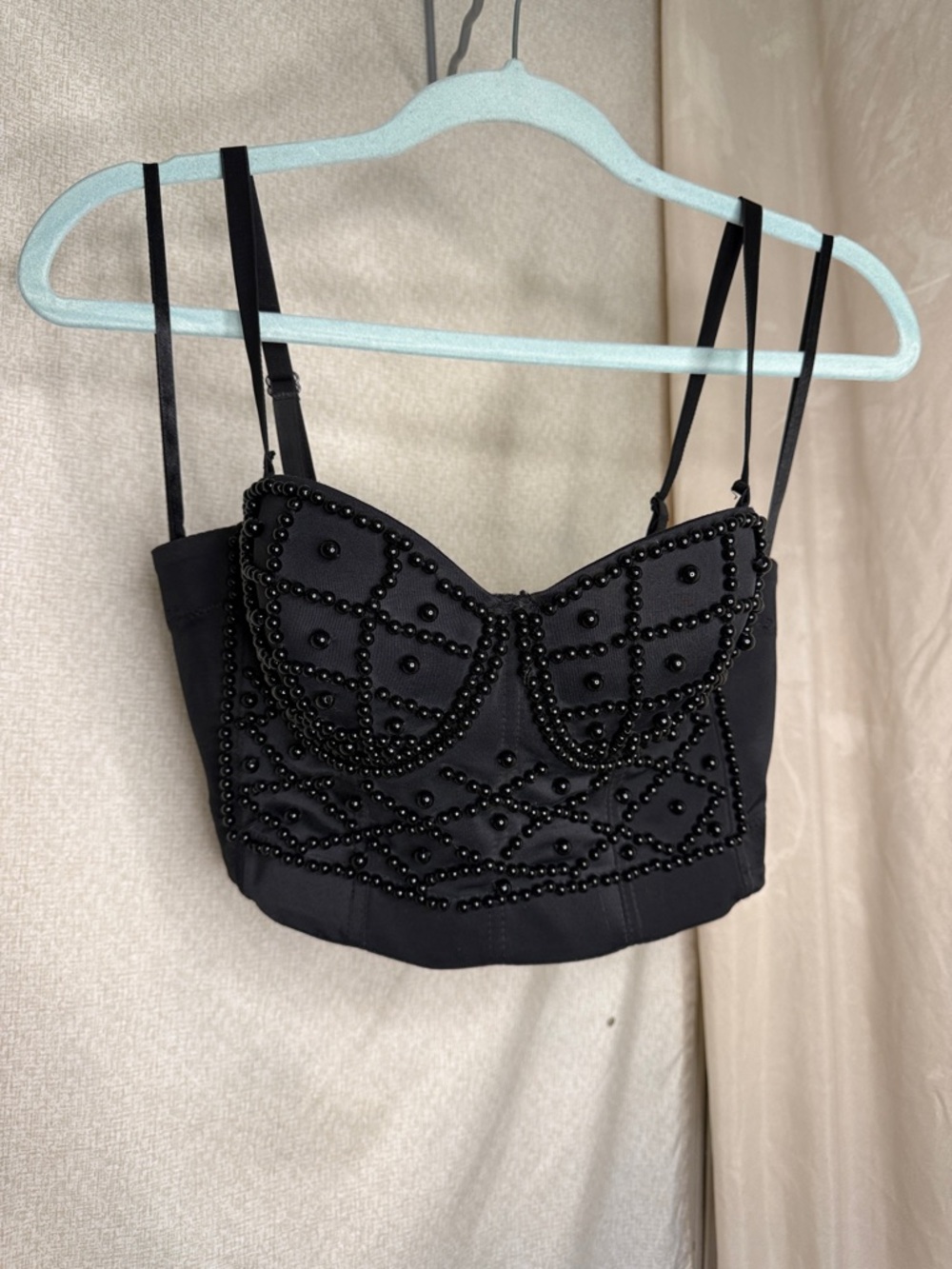 Black Beaded Bustier Too